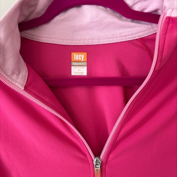 Lucy Women’s Lightweight Full Zip Jacket Pink Size L - Picture 2 of 8